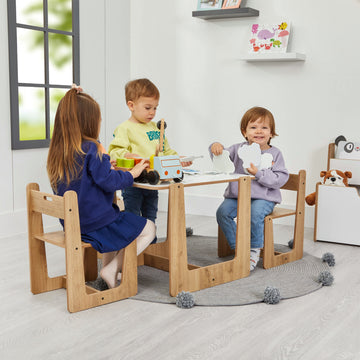 Minerakids®  0-4 jaar Crane Montessori speel-, studie- en activiteitenset 1 tafel & 2 stoelen